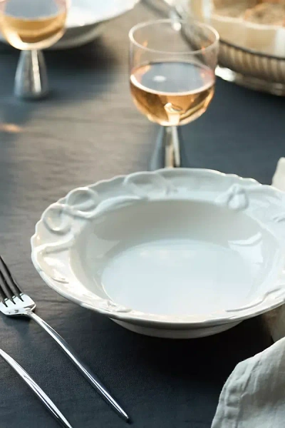 Anthropologie Benedita Bow Stoneware Bowls, Set Of 4 In White