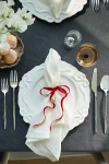 Anthropologie Benedita Bow Stoneware Dinner Plates, Set Of 4