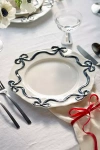 Anthropologie Benedita Bow Stoneware Dinner Plates, Set Of 4 In White