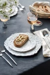 Anthropologie Benedita Bow Stoneware Side Plates, Set Of 4 In White