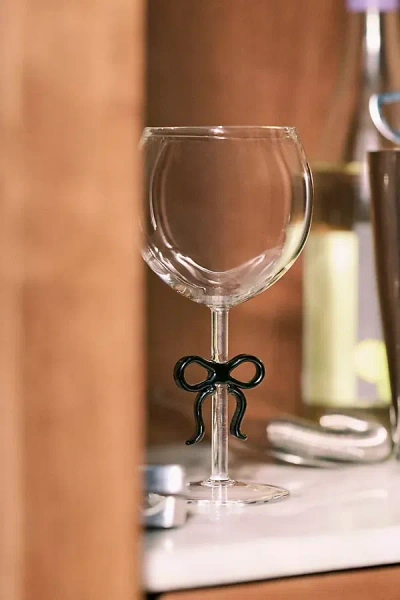 Anthropologie Benedita Wine Glass In Black
