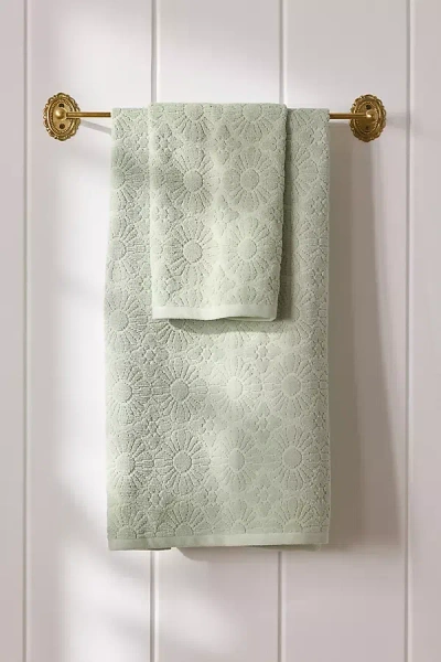 Anthropologie Benni Bath Towel Collection In Green