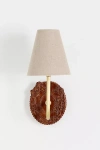 Anthropologie Bernadette Carved Wood Sconce In Multi
