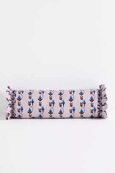 Anthropologie Bernadette Cotton Floral Ruffle Pillow In Multi