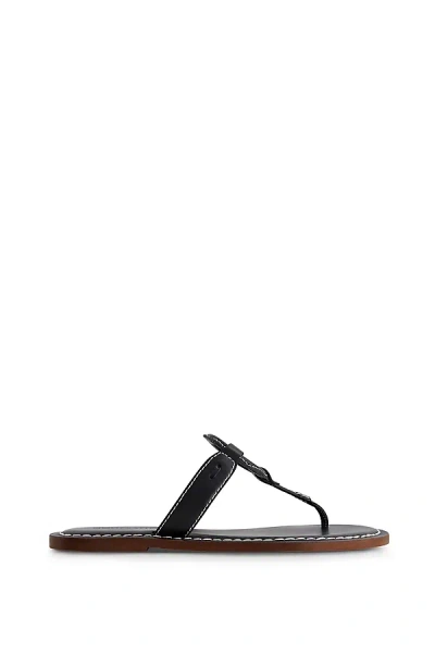 Anthropologie Bernardo Matrix Thong Slides In Black