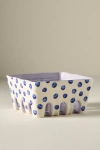 Anthropologie Berry Icon Handpainted Stoneware Berry Basket In Neutral