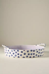 Anthropologie Berry Icon Handpainted Stoneware Pie Dish In Neutral