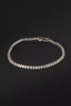 Anthropologie Bezel Disc Diamond Bracelet In Silver