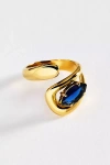 Anthropologie Bezel Wrap Ring In Pink