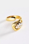 Anthropologie Bezel Wrap Ring In Pattern