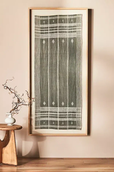 Anthropologie Bhujodi Textile Cornflower Wall Art In Blue