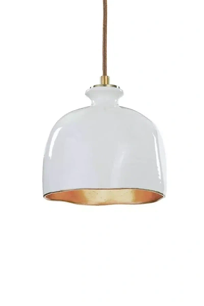 Anthropologie Bianca Ceramic Pendant Lamp In White