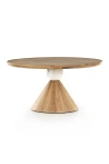 Anthropologie Bibianna 60" Round Wood & Marble Dining Table