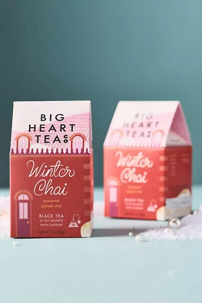 Anthropologie Big Heart Tea 10-count Tea Bags, Set Of 2 In Red