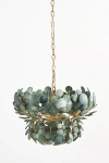 Anthropologie Bilal Small Coconut Chandelier In Green