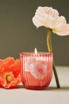 Anthropologie Birth Month Flower Boxed Candle In Red