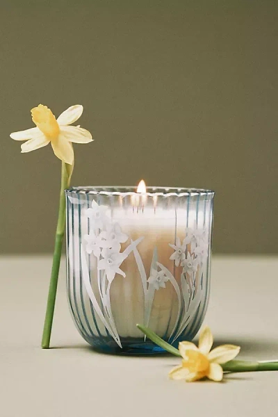 Anthropologie Birth Month Flower Boxed Candle In Neutral