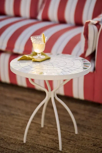 Anthropologie Bisou Tile Outdoor Side Table In Multi
