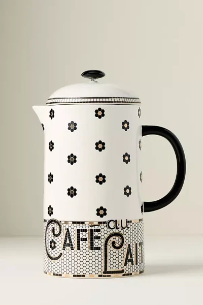 Anthropologie Bistro Tile French Press In White