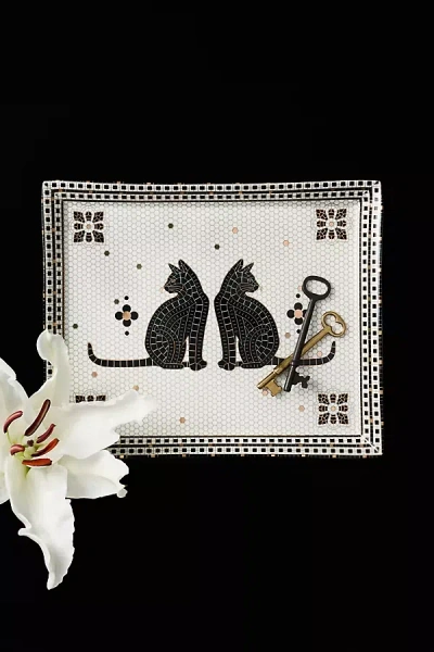 Anthropologie Bistro Tile Halloween Vanity Tray In Multi