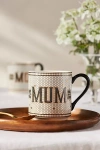 Anthropologie Bistro Tile Mom & Dad Mug In Neutral