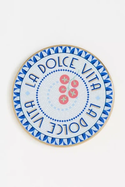Anthropologie Bistro Tile Stoneware Gallery Wall Charm: Italia Edition In Blue