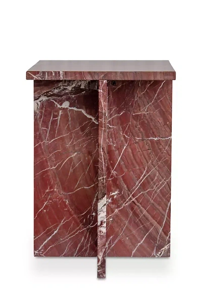 Anthropologie Blair Rosso Marble Accent Table In Brown
