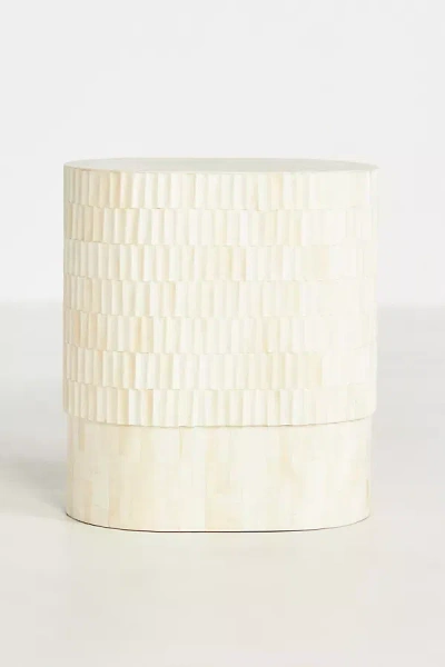 Anthropologie Blanch Side Table In Neutral