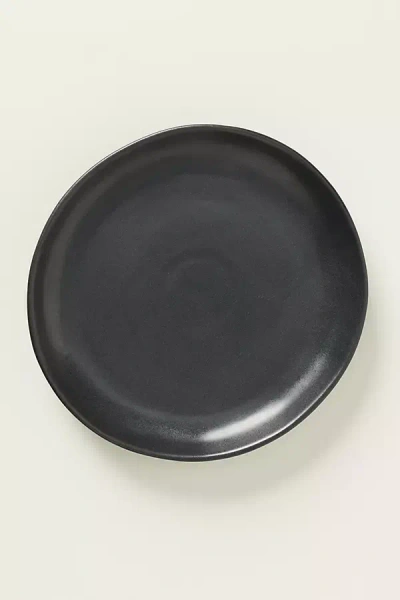 Anthropologie Blue Pheasant Marcus Salad Plates, Set Of 4 In Black