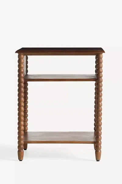 Anthropologie Bobbin Side Table In Brown