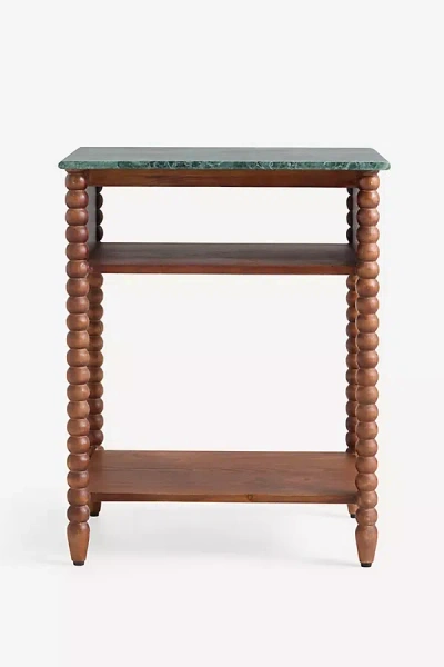 Anthropologie Bobbin Side Table In Brown