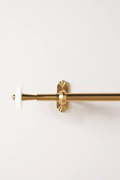 Anthropologie Bodine Marble Curtain Rod In Gold