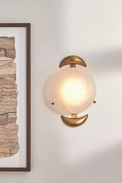 Anthropologie Boite Sconce In Gold