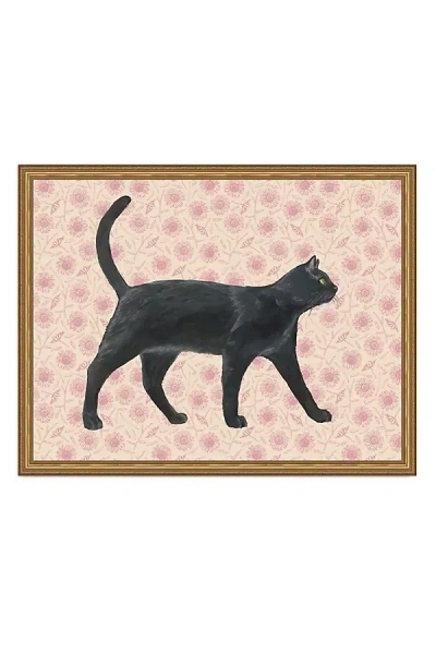 Anthropologie Bombay Chibi Cat Wall Art In Brown