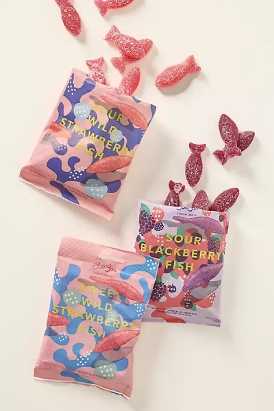 Anthropologie Bonbon Berry Mix Fish Candy, Set Of 3 In Multi