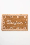 Anthropologie Bonjour Border Coir Printed Doormat