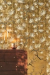 Anthropologie Bonsai Gold Leaf Wallpaper
