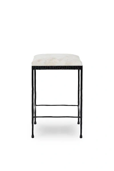 Anthropologie Bose Hide Counter Stool In Black