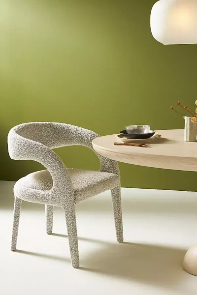 Anthropologie Bouclé Hagen Dining Chair In Gray