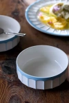 Anthropologie The Latte Stoneware Cereal Bowls, Set Of 4: Boulevard Edition In Blue