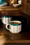 Anthropologie Boulevard Latte Stoneware Mug In Green