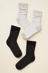 Anthropologie Bow Socks, Set Of 2 In Black