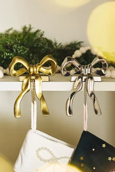 Anthropologie Bow Stocking Holder In Multi
