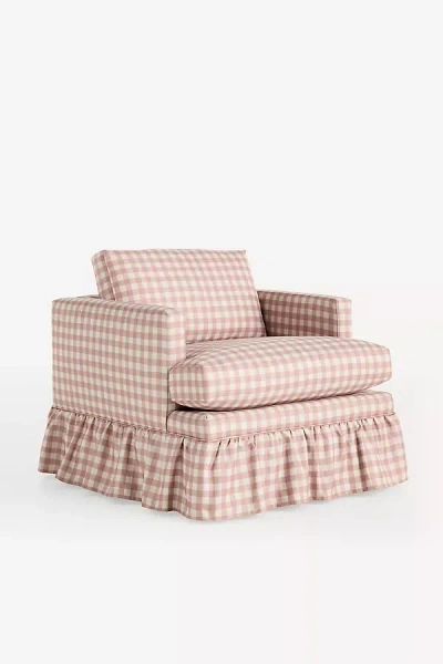 Anthropologie Bowen Ruffle Chair In Pink
