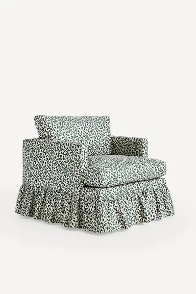 Anthropologie Bowen Ruffle Chair In Black