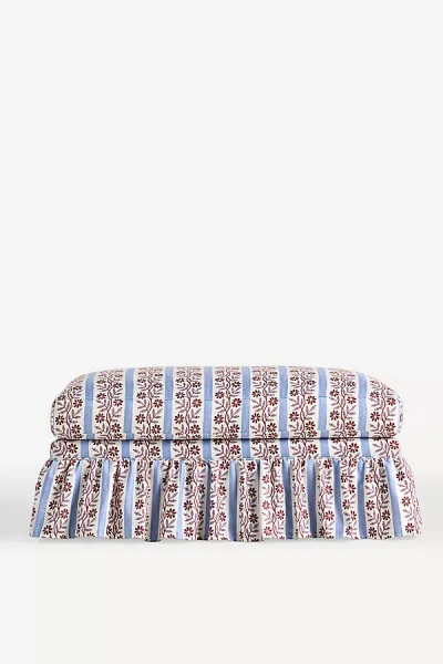 Anthropologie Bowen Ruffle Ottoman In Multi