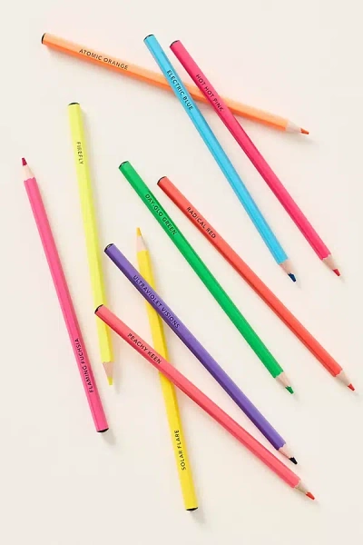 Anthropologie Bright Ideas Neon Colored Pencils In Multi