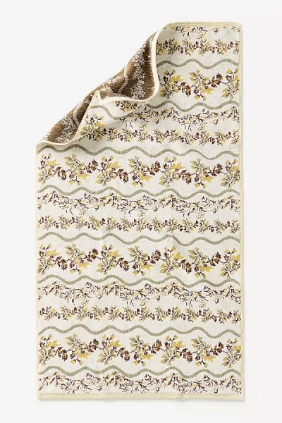 Anthropologie Bristol Cotton Floral Woven Towel Collection In Multi