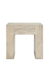 Anthropologie Bristol Reclaimed Oak Wood 24" Side Table In Gray