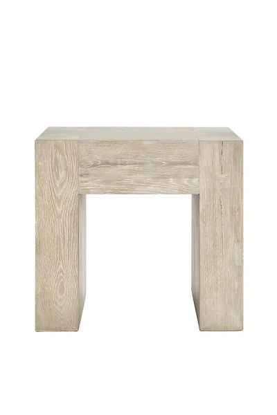 Anthropologie Bristol Reclaimed Oak Wood 24" Side Table In Gray